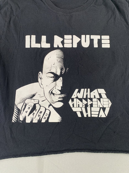 Vintage Ill Repute Shirt Mens Small Black What Happened Then Punk Band Tee 90s