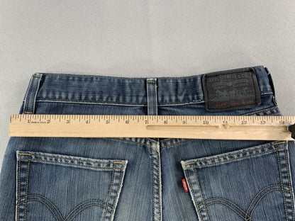 Levis 514 Jeans Mens 26x29.5 Blue Slim Straight Red Tab Denim Mid Rise Classic