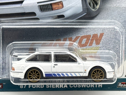 Hot '87 Ford Wheels Sierra Cosworth Premium Diecast Model 1:64 White Metal