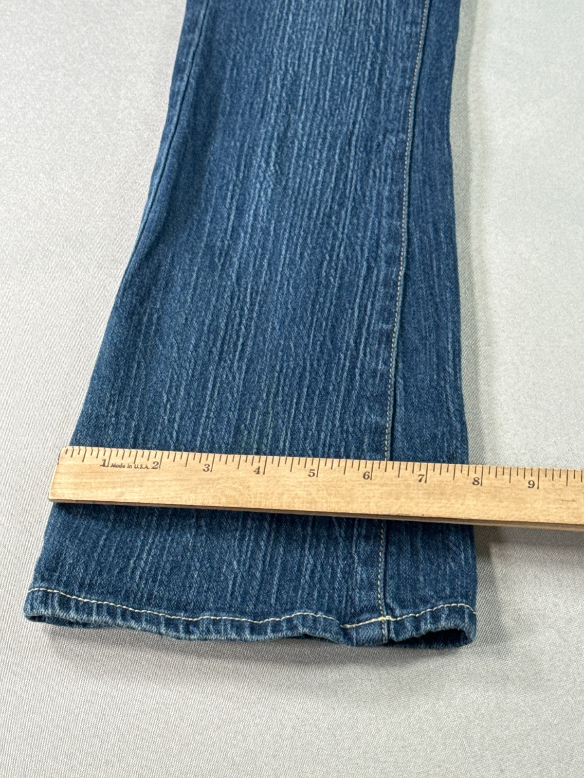 Levi's 517 Girls Jeans 12 Slim Flare Stretch Medium Wash Adjustable Waist Denim