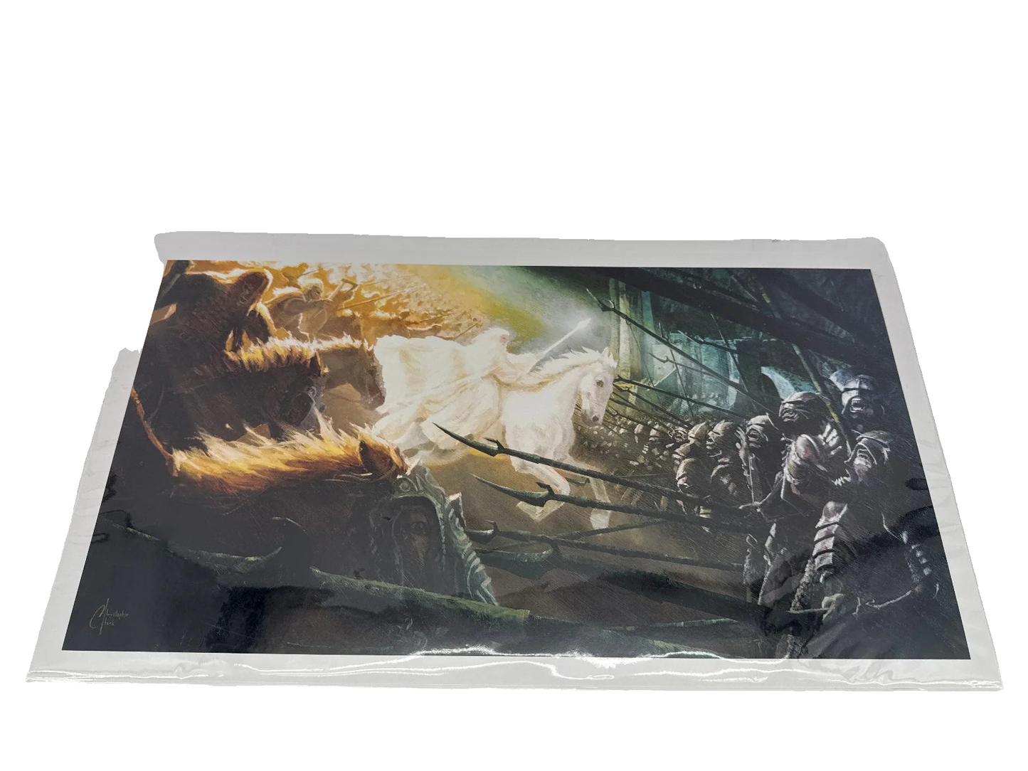 THAN0S INFINITY GAUNTLET 12 x18 ART PRINT SIGNED CHRISTOPHER Gandalf Helm s Dee