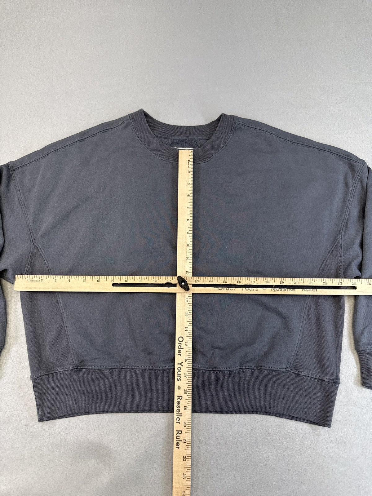 Abercrombie Fitch Vintage Look Crewneck Sweatshirt L Gray Cotton Long Sleeve Men