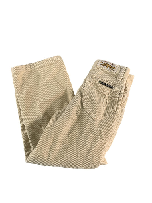 Vintage Brittania Corduroy Pants Boys Small Beige Tan 5 Pocket Straight Leg 90s