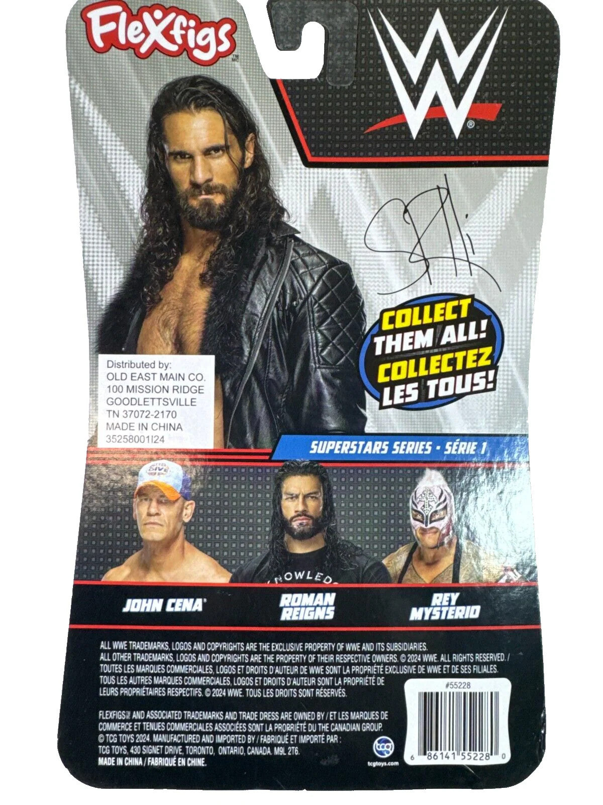 Mattel WWE FleXfigs Set 4 Cena Reigns Rollins Mysterio Action Figures kids NWT