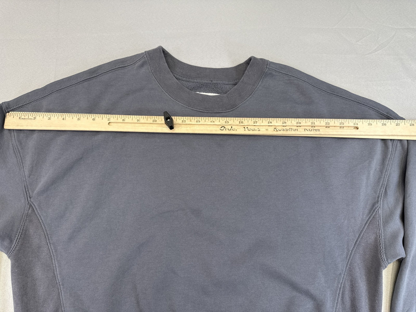 Abercrombie Fitch Vintage Look Crewneck Sweatshirt L Gray Cotton Long Sleeve Men