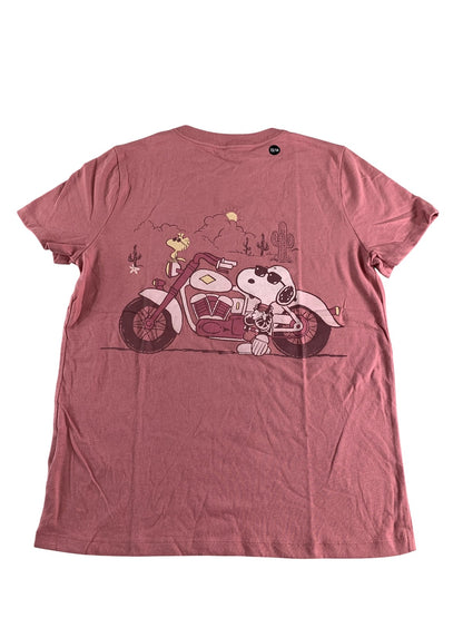 Abercrombie Kids Shirt Youth 13/14 Pink Snoopy Los Angeles Biker Club Oversized