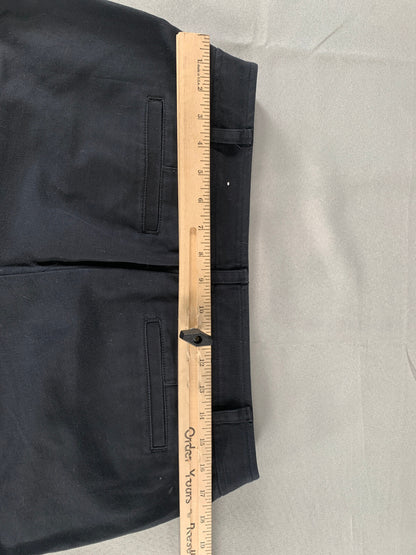 Charter Club Black Bermuda Shorts Women 10 Cotton Stretch Gold Buttons Classic