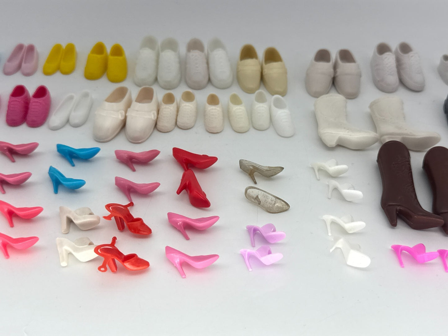 Barbie Doll Shoes Huge Lot Vintage Mixed Heels Boots Sneakers Cowboy Ken 100+pc