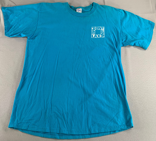 VTG Jerzees LAX ONT VNY PMD LA Dept of Airports Blue T-Shirt XL USA Made Cotton