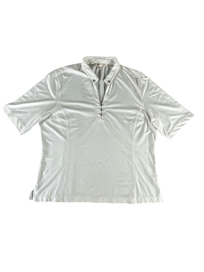 Monterey Club Shirt Womens Large Performance Golf Short Sleeve Crystal Button 92