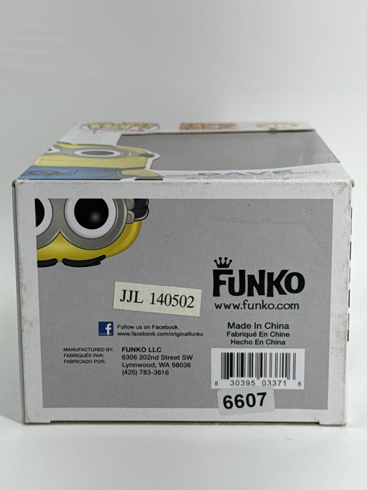 Funko Pop Dave 36 Despicable Me 2 Minion Vinyl Figure Displayed w Box Illuminati