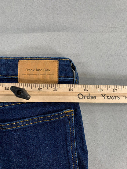 Frank And Oak Womens Jeans 26 The Bootcut Dark Wash Mid Rise Stretch Denim 29x30