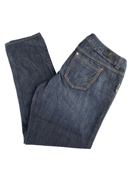 Freestyle Revolution Jeans Womens 20 Dark Wash Stretch Denim Bowie Sand Straight