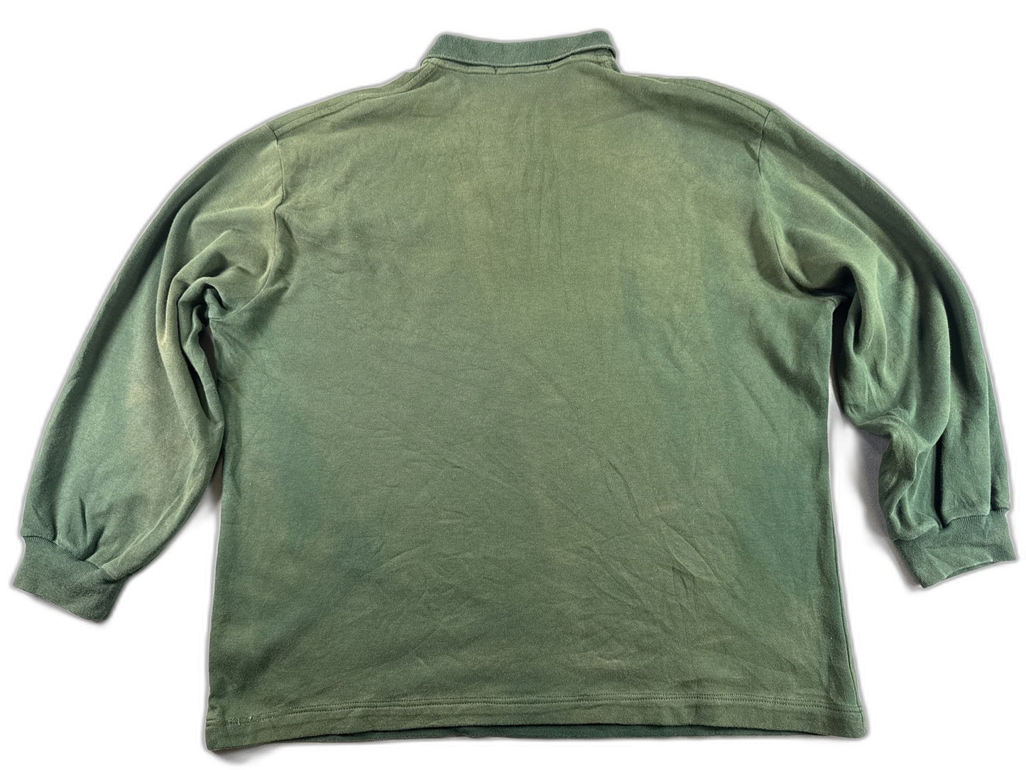 Polo M Ralph Lauren Shirt Mens Green Long Sleeve Cotton Collared Embroidered