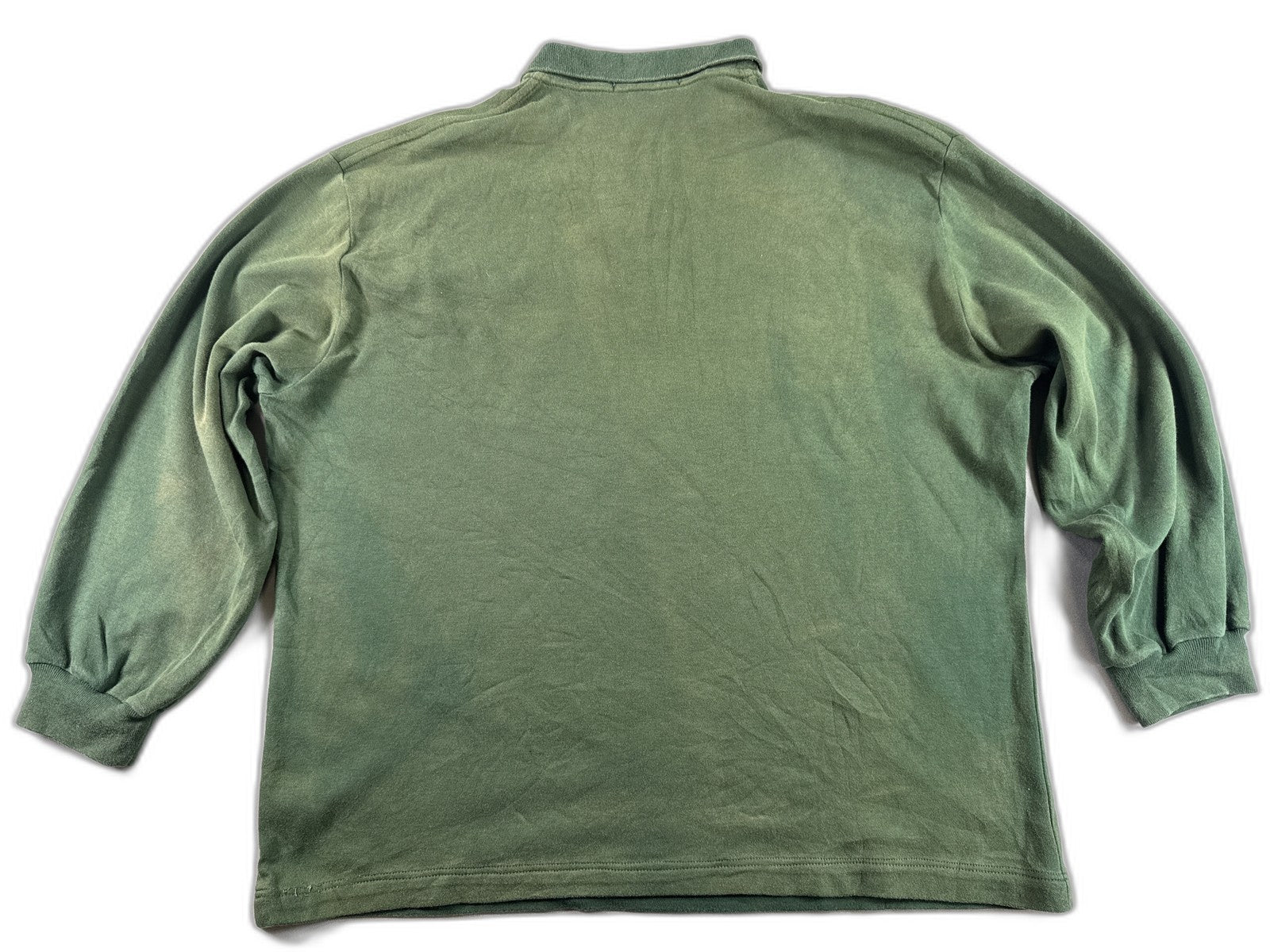 Polo M Ralph Lauren Shirt Mens Green Long Sleeve Cotton Collared Embroidered