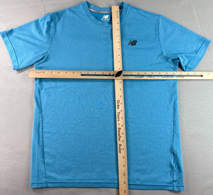 New Balance Mens M Sky Blue Performance Athletic Tee Short Sleeve Mesh Running