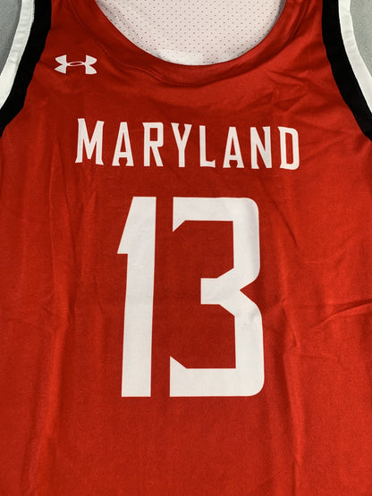 Maryland Basketball Jersey Womens Large NCAA College 13 Under Armour 4-Way Stret
