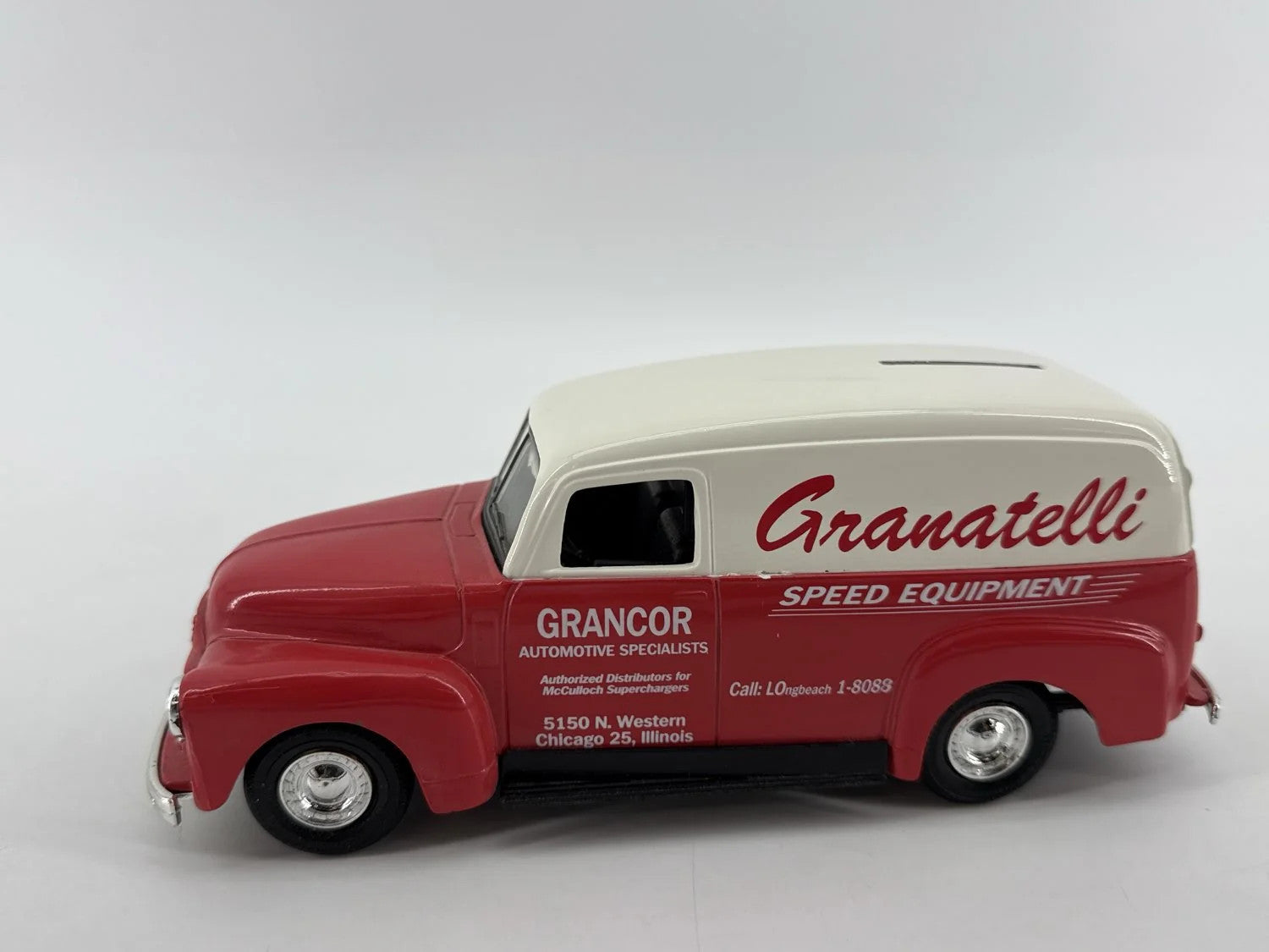 Vintage ERTL 1951 GMC Panel Van Delivery Truck Coin Bank Diecast Collectible