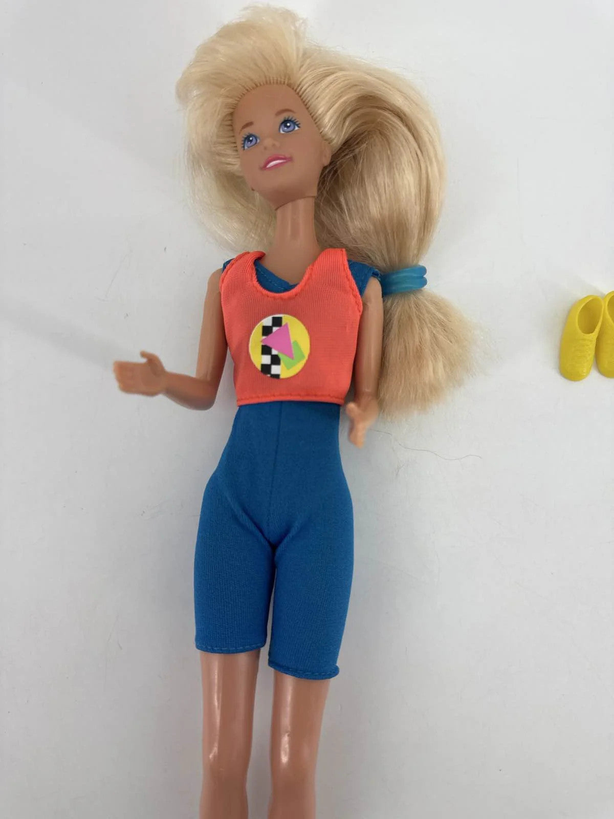 Vintage 1988 Mattel Teen Looks Jazzie Workout Doll Blonde Hair Gym Action Figure