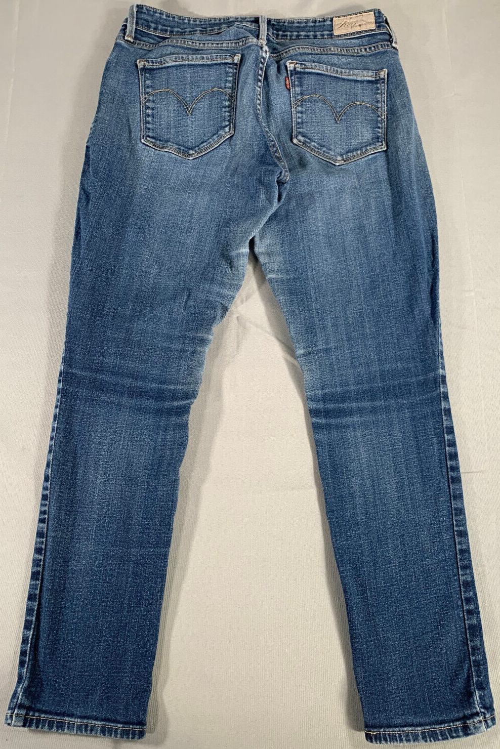 Levi’s Bold Curve Skinny Jeans Women 10 30x27 Curvy Fit Light Wash Distressed