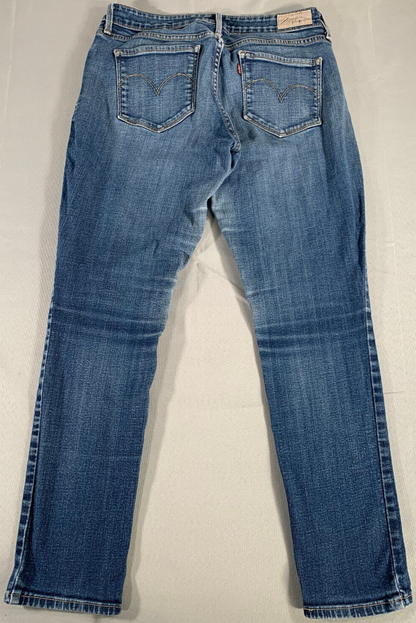 Levi’s Bold Curve Skinny Jeans Women 10 30x27 Curvy Fit Light Wash Distressed