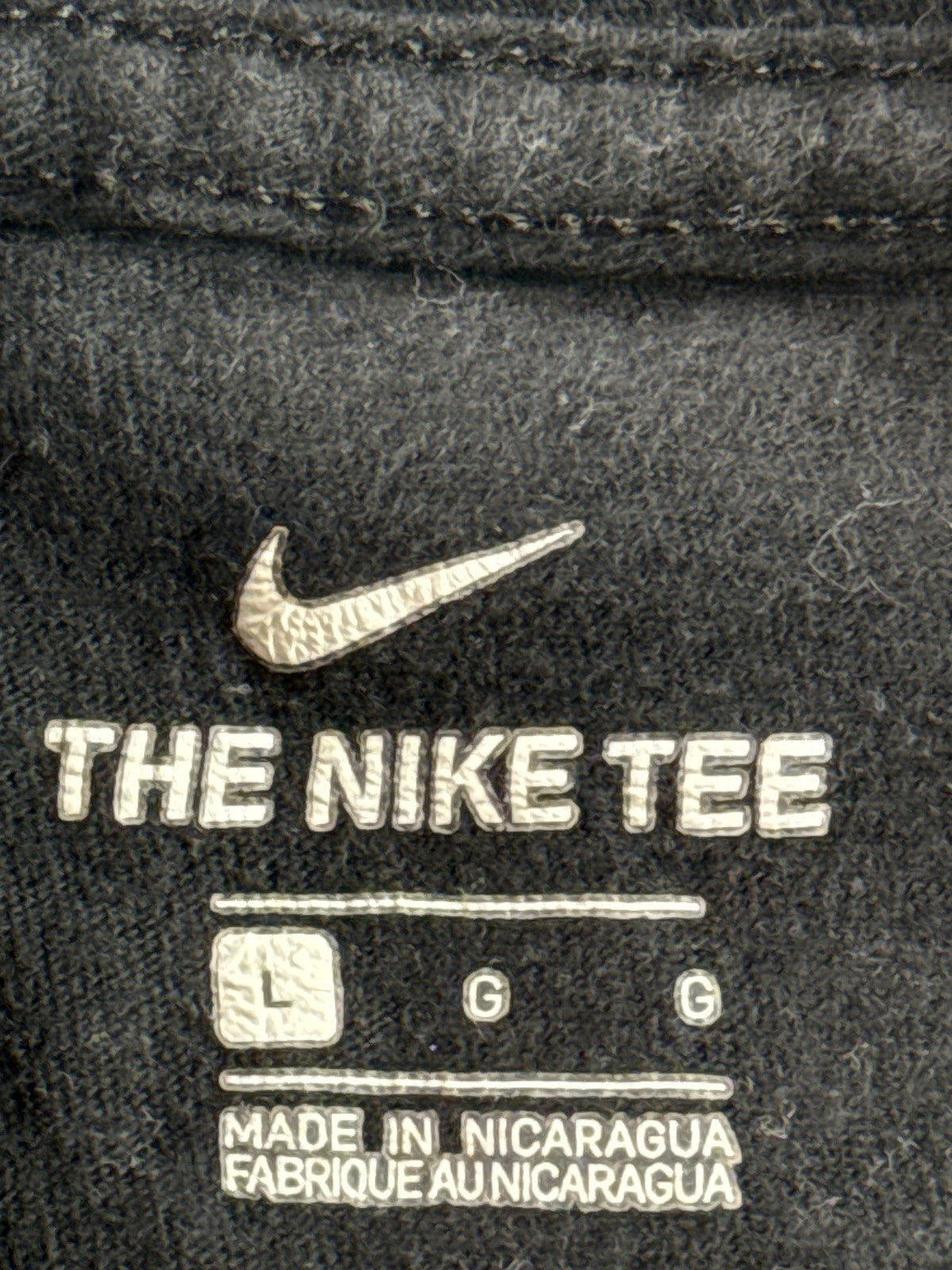 Nike Air Graphic Tee Mens L Black Cotton Crewneck Short Sleeve Breathable