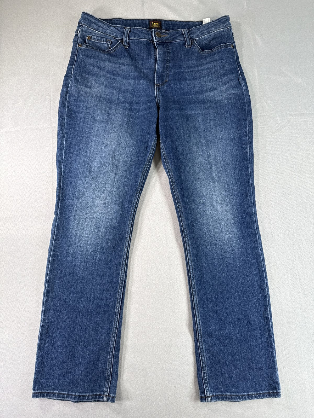 Lee Womens Bootcut Jeans Medium Wash Blue Denim Mid Rise Stretch Pocket W32 L31