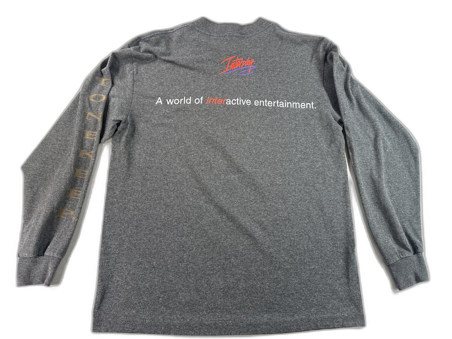 Interplay Stonekeep Vintage Long Sleeve Tee M Mens Grey Graphic Skeleton Knit