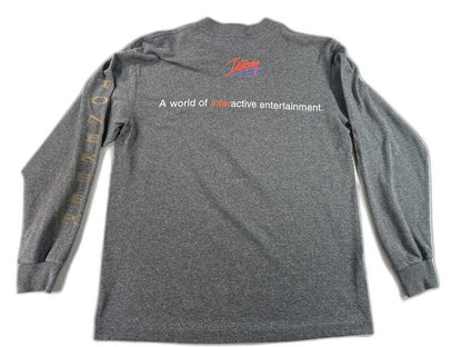 Interplay Stonekeep Vintage Long Sleeve Tee M Mens Grey Graphic Skeleton Knit
