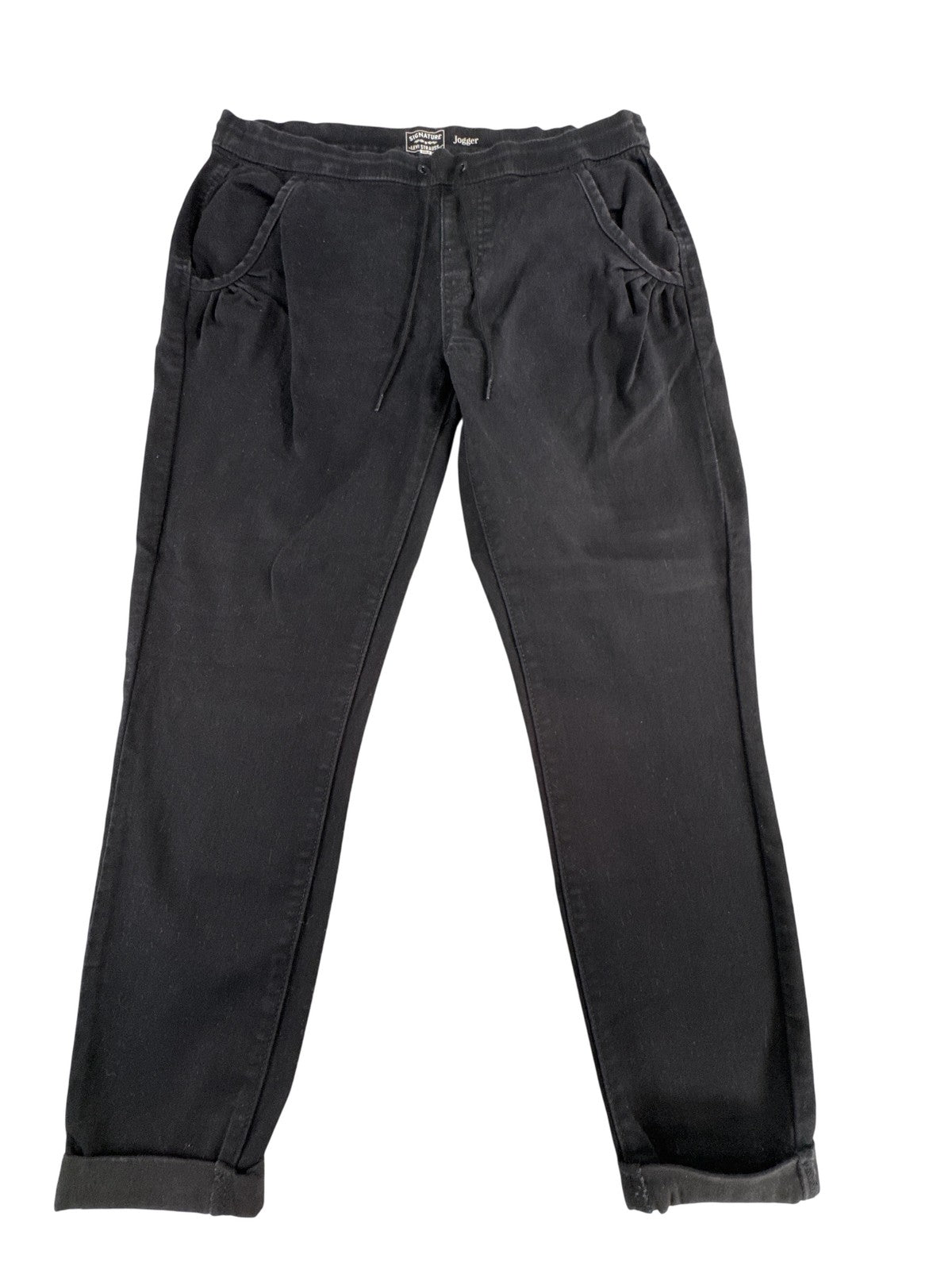 Levi Strauss Jogger Pants Mens W30 Black Signature Gold Casual Athletic Stretch