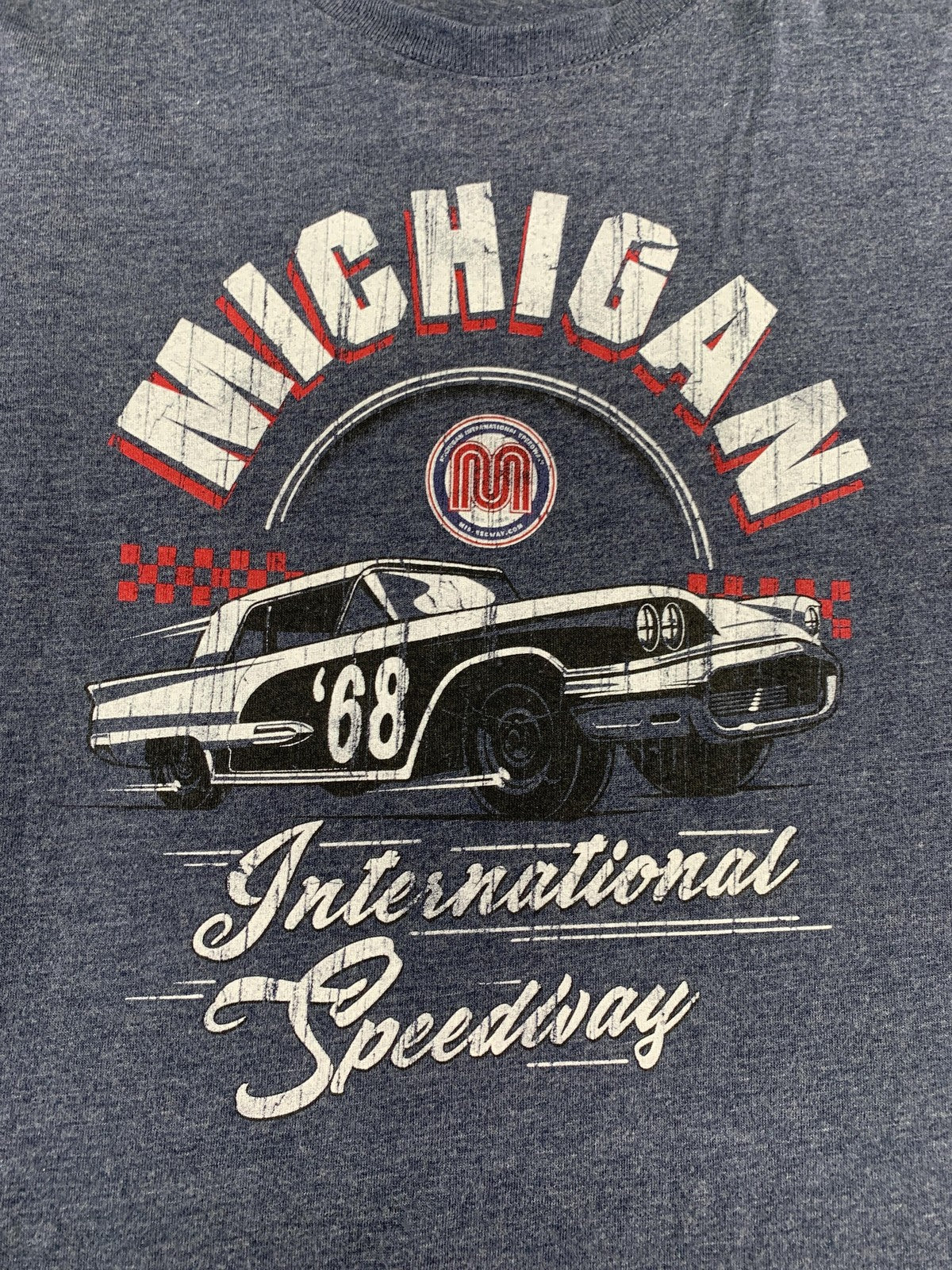 NASCAR Michigan International Speedway Shirt Womens Large Graphic Racing Car Tee