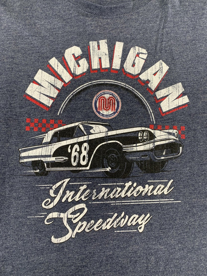 NASCAR Michigan International Speedway Shirt Womens Large Graphic Racing Car Tee