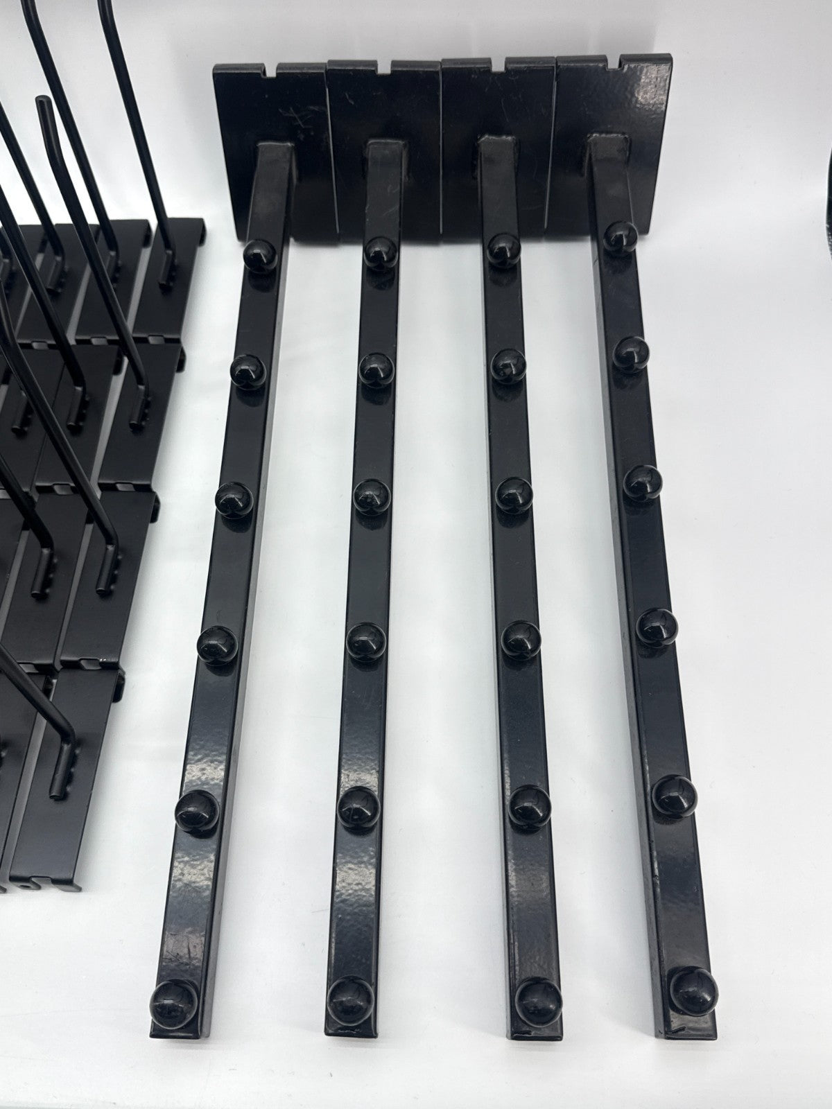 Gridwall Peg Hooks Black Metal Slatwall Grid Wall Display Hanger Attachment Lot