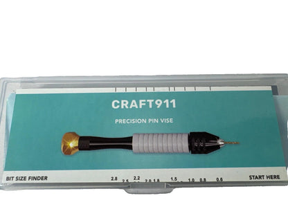 Pin Vise Hand Drill CRAFT911 Micro Drill Bits Precision Jewelry Hobby Tool NWT