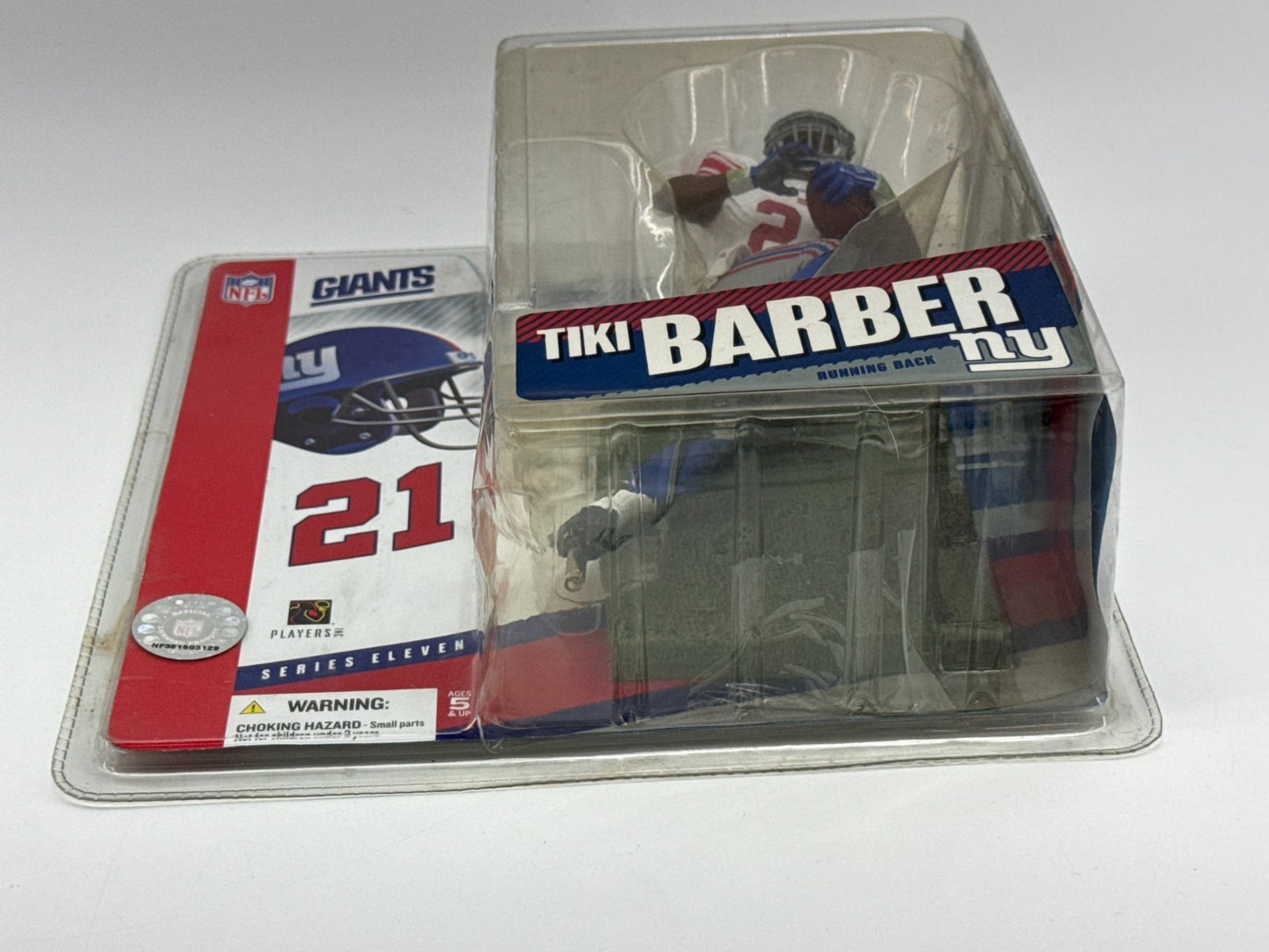 McFarlane NFL Series 11 Tiki Barber NY Giants #21 RB White Jersey 2nd Ed Figure