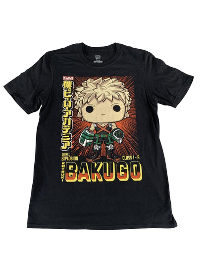 My Hero Academia Shirt Mens Small Black Bakugo Katsuki Anime Pop Tee Funko 2022
