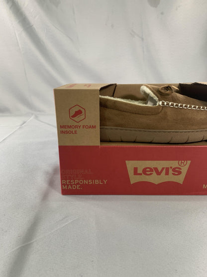 Levis Comfort Lite Moccasin Slippers Mens Size 8 5 Brown Memory Foam Shoes red