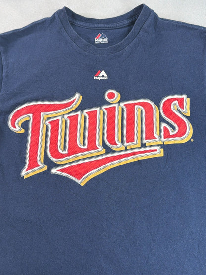 Majestic Minnesota Twins Hunter 48 Shirt Mens Medium Blue MLB Graphic Tee NWT