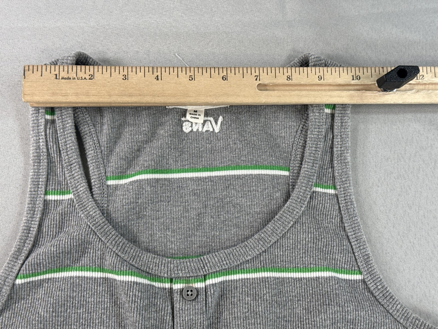 Vans Striped Scoop Neck Sleeveless Dress Womens M Grey Cotton Blend Button Black
