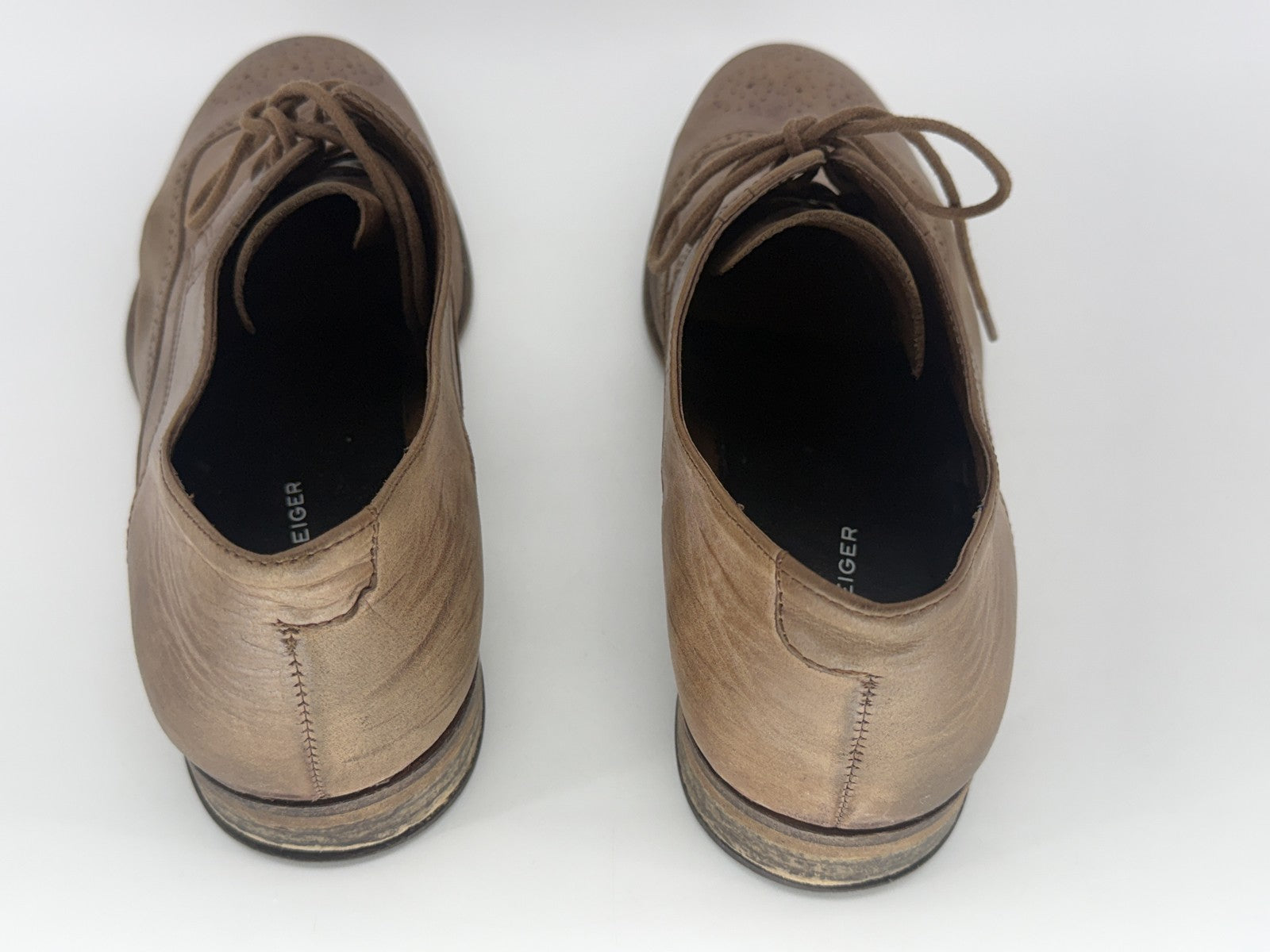 Kurt Geiger Oxford Dress Shoes Mens 43 Black Brown Leather Suede Portugal