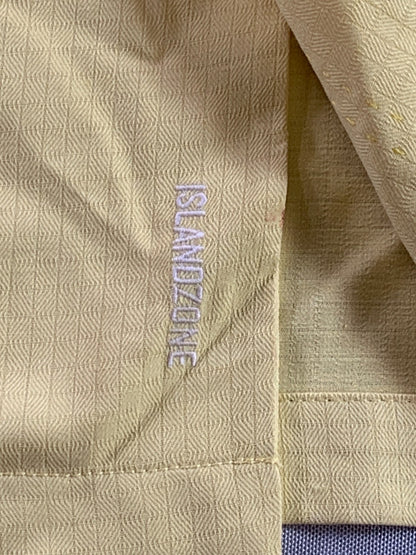 Tommy Bahama IslandZone Mens XXL Yellow Camp Shirt Button Up Short Sleeve Marlin