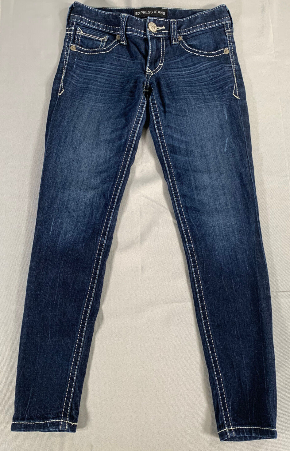 Express Stella Skinny Legging Jeans Women 00 Short Low Rise 28x26 Stretch Denim