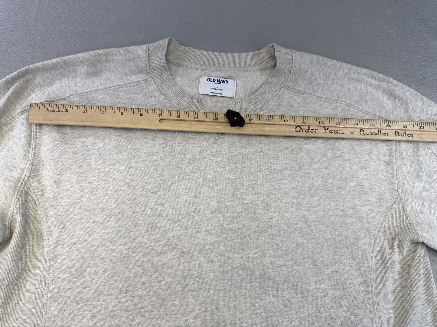 Old Navy Heather Sweatshirt M Gray Cotton Polyester Crewneck Long Sleeve Soft