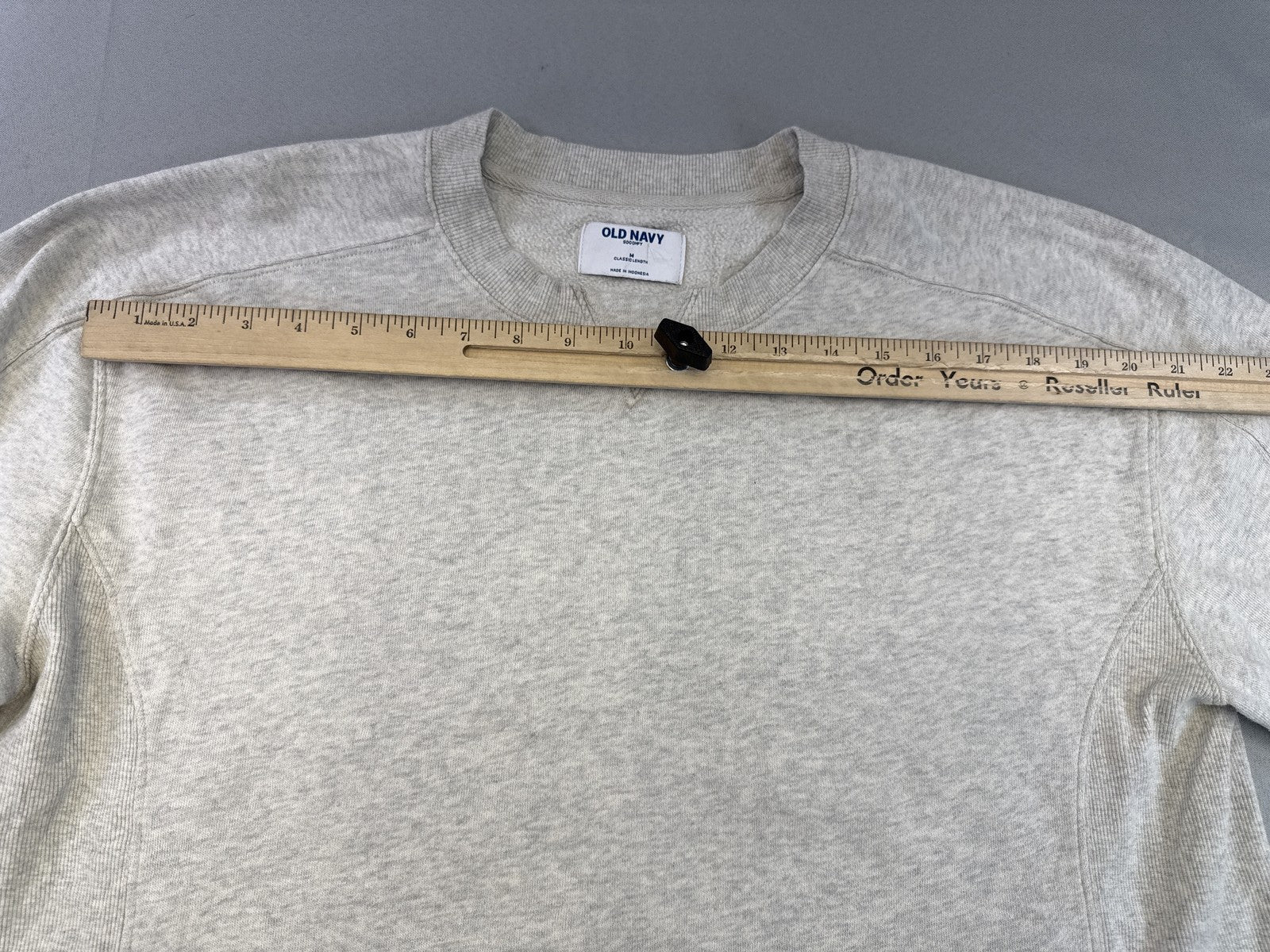 Old Navy Heather Sweatshirt M Gray Cotton Polyester Crewneck Long Sleeve Soft