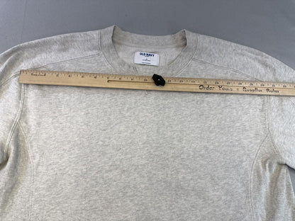 Old Navy Heather Sweatshirt M Gray Cotton Polyester Crewneck Long Sleeve Soft