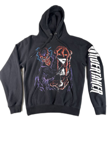 WWE Undertaker Hoodie Men's Large Black Cotton Graphic Wrestling Pre-owned Retro