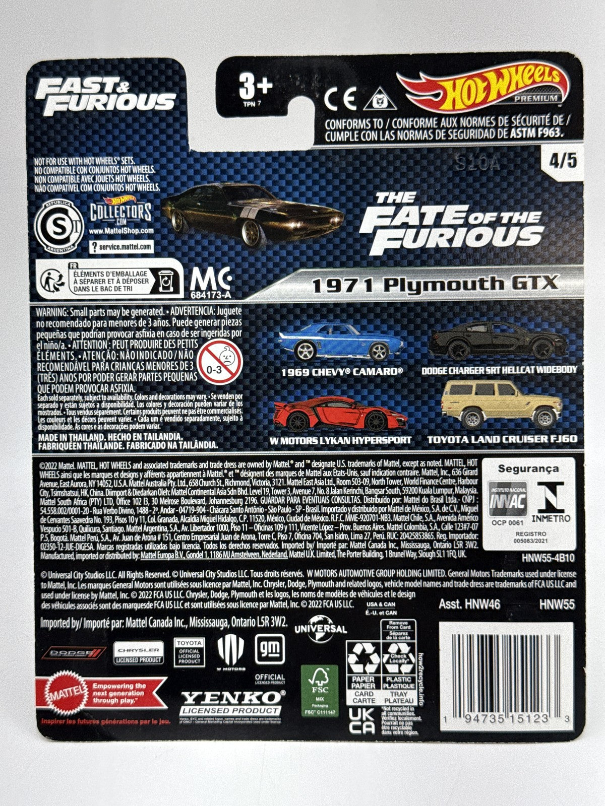 Hot Wheels Premium Fast Alfa Romeo Giulia Furious Diecast Car Orange Metal Set