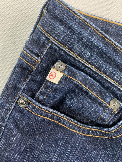 AG Adriano Goldschmied Stevie Slim Straight Jeans Womens 26R Blue Denim USA on