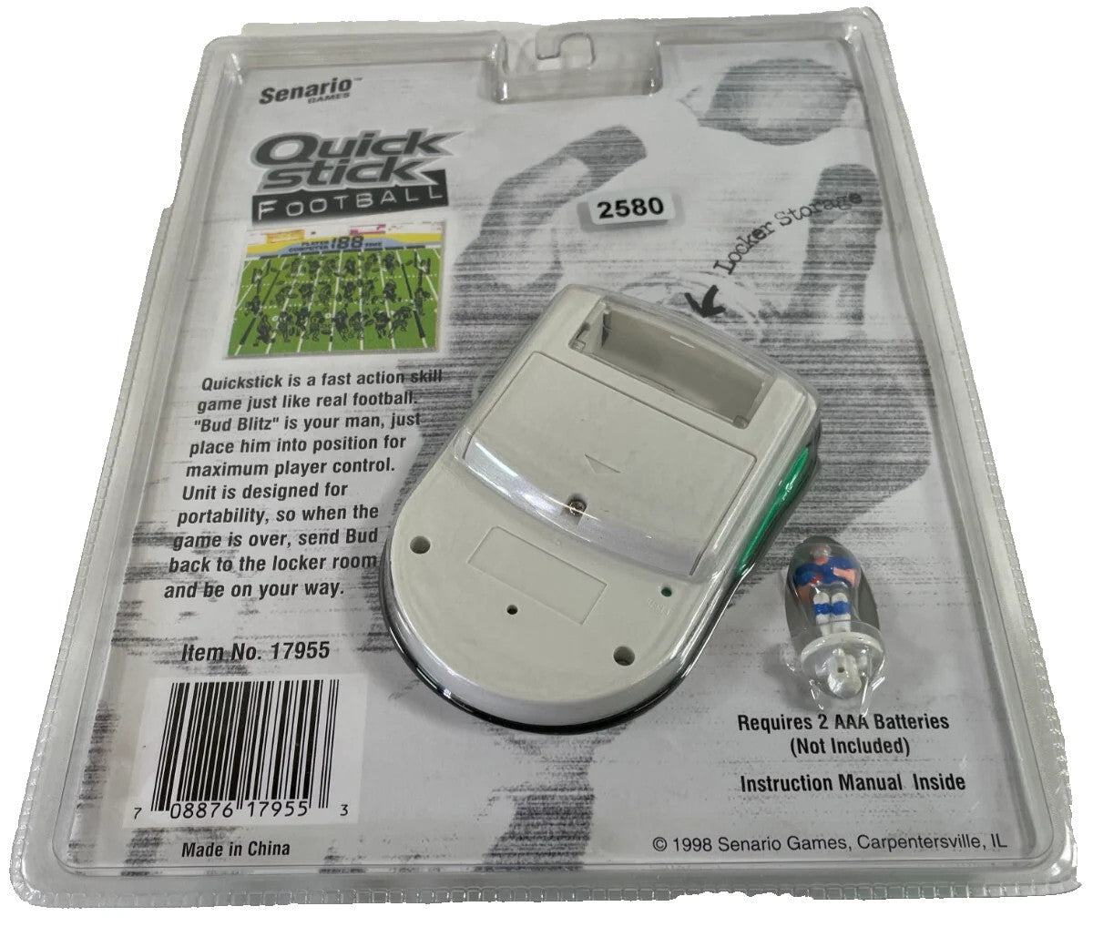 1998 Senario Quick Stick Football Game Sealed Bud Blitz Handheld Vintage Rare