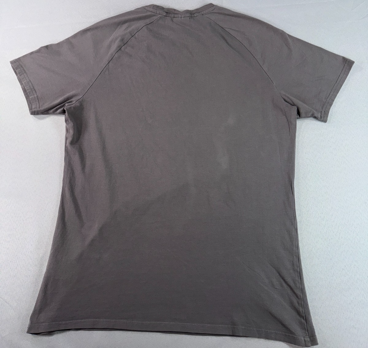 Gymshark Apollo Mens Large Charcoal Gray Muscle Fit Raglan Logo Workout T-Shirt